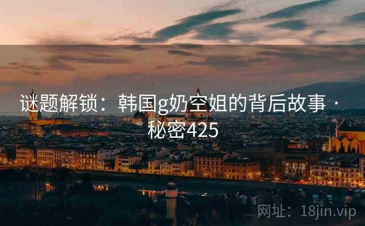 谜题解锁:韩国g奶空姐的背后故事 · 秘密425